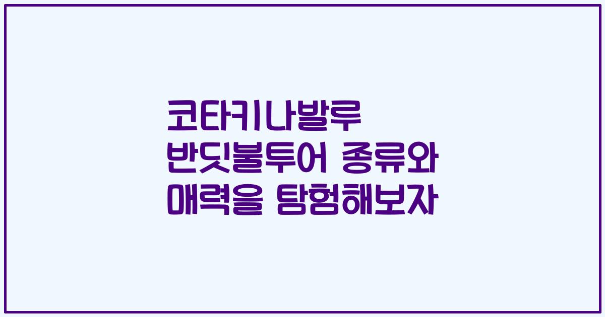 코타키나발루 반딧불투어 종류와 매력을 탐험해보자